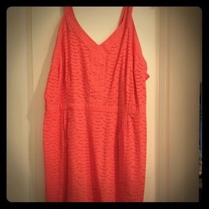 Coral Eyelet Strappy Dress